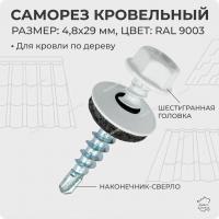 Саморезы кровельные 4,8х29 RAL 9003 (сигнальный белый)