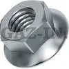 DIN 6923 Гайка с фланцем и насечкой м10|Гайка с фланцем DIN 6923 м10 параметры чертеж|DIN 6923 Гайка с фланцем и насечкой м10|гайка препятствующая откручиванию м10 цинк